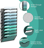 SUPEASY 10-Tier Wall File Organizer, Hanging Wall Files - Image 3
