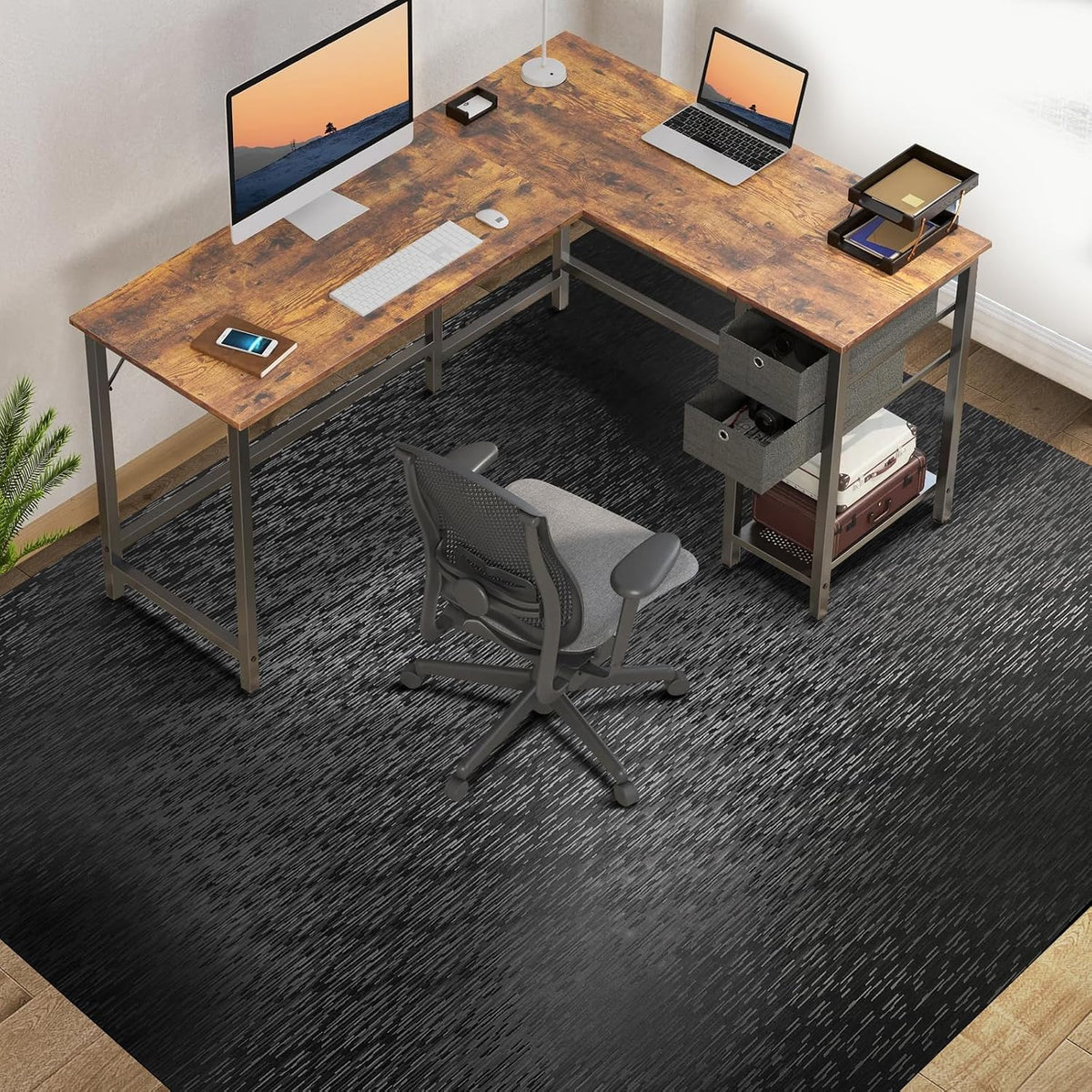 Office Chair Mat, TYDLE 59"x75" Large Chair Mat for Hard Floor, Vin...