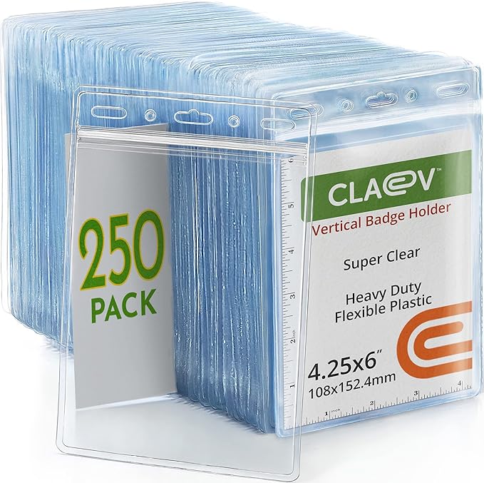 Claev Fast Seal Vertical 4x6 Passport & Card Holders, 250 Pack), Conferences by Claev