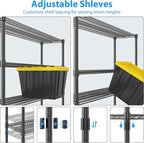 Homdox 5 Tier Heavy Duty Metal Wire Shelving - Image 7