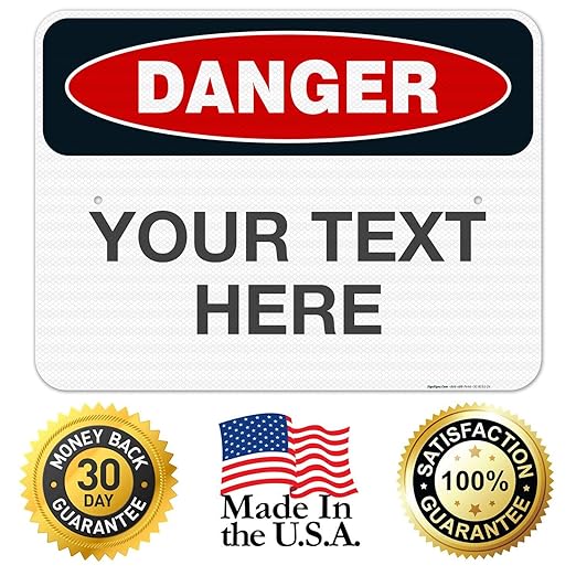 Custom Danger Sign, OSHA Sign, 18x24 Inches, 3M EGP Reflective .080 Aluminum - Image 8