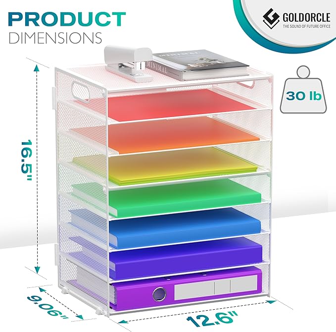 8 Tier Paper Letter Tray Organizer - Image 2