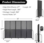 Folding Room Partition, Freestanding Privacy Divider, Portable Office Divider - Image 2