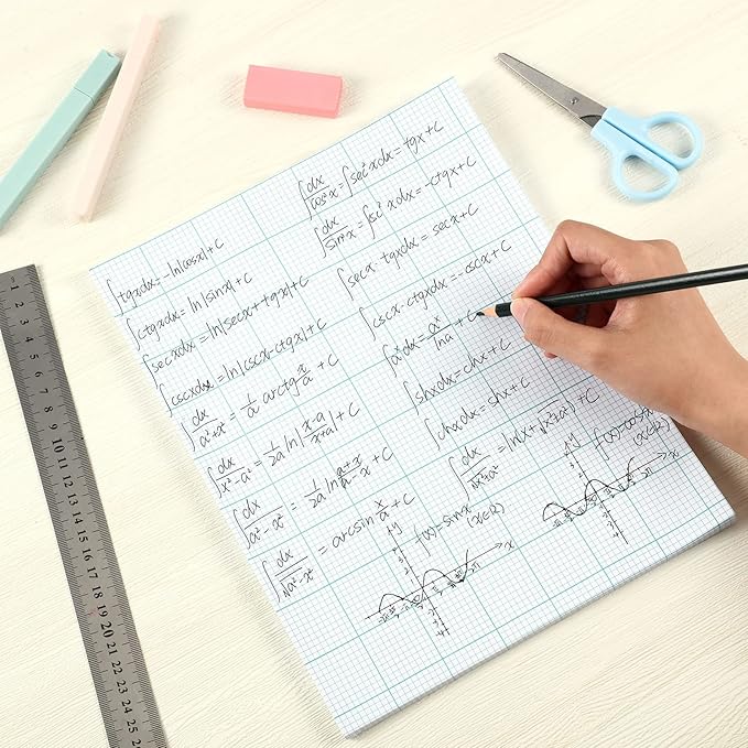 Ctosree 3 Pcs 8.5 x 11 Quadrille Pads 10 Squares Per Graph Paper Pad Back to - Image 4