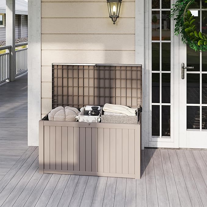 PATIOEASY Outdoor Storage Box 180GAL Waterproof Resin Deck Box, UV-Resistant - Image 4