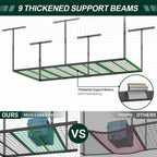4x8 ft overhead garage storage rack,750lbs weight capacity, close-up detail