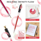 Retractable Glitter Gel Pens, 12 Colors Large Capacity Red Pink Glitter - Image 5