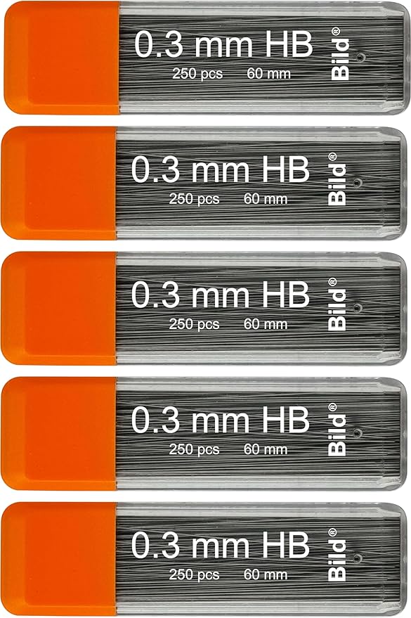 Bild Premium 1250 Leads of 0.3 mm HB Mechanical Pencil Lead Refills by Bild