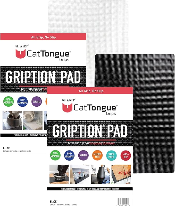 CATTONGUE GRIPS Non-Adhesive Anti-Slip Mat by CATTONGUEGRIPS
