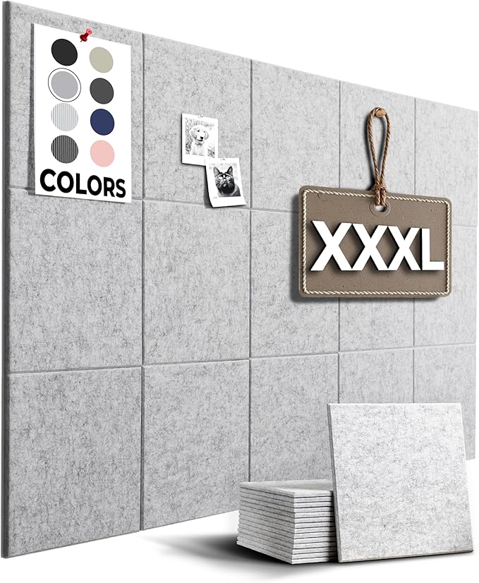 Vision Board, Cork Board for Walls, Large Cork Board for Office, Wall Protector by WallHero