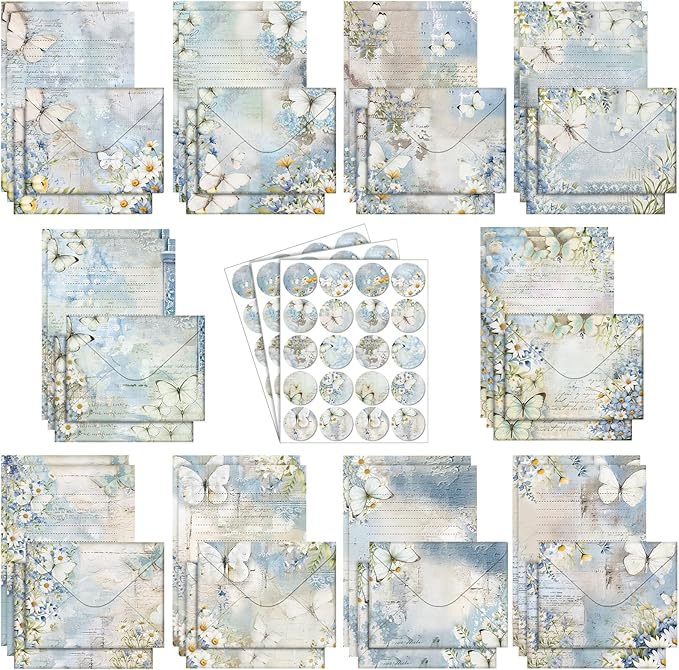 TaoBary 160 Pcs Stationery Paper Set 50 Double Sided Stationery Papers by TaoBary