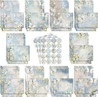 TaoBary 160 Pcs Stationery Paper Set 50 Double Sided Stationery Papers by TaoBary