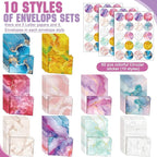 TaoBary 160 Pcs Stationery Paper Set 50 Double Sided Stationery Papers - Image 4