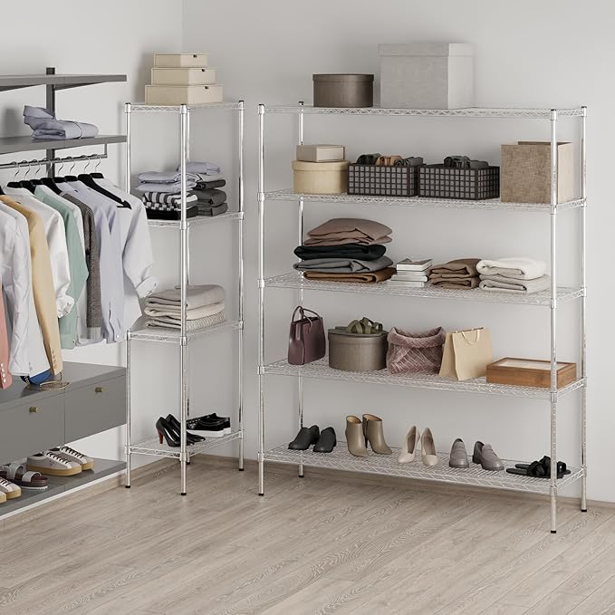 Regal Altair 18" Deep x 60" Wide x 74" Height Wire Shelving Kit | 5-Tier | NSF - Image 7
