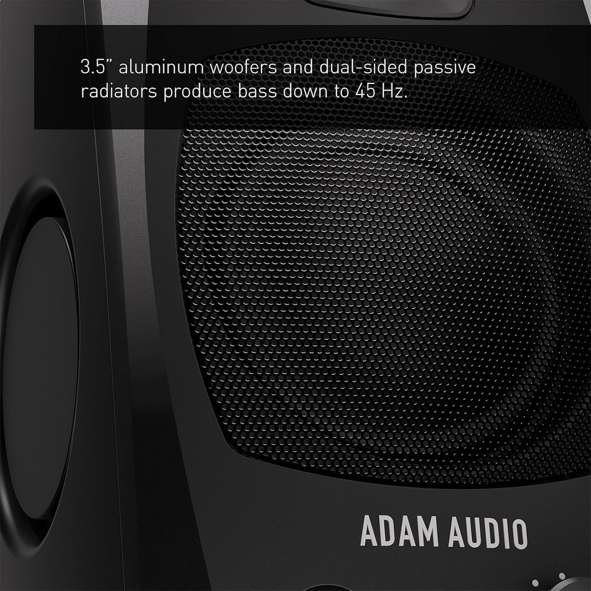 ADAM Audio D3V Active Desktop Studio Monitor Speakers - Black