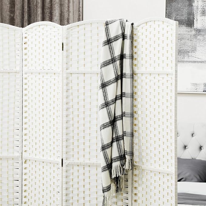 HOMCOM Room Divider, 8 Panel Folding Privacy Screen, 5.6' Tall Freestanding - Image 6