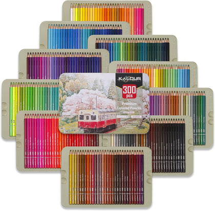 KALOUR Professional Colored Pencils, Artists Soft Core (Set of 300)