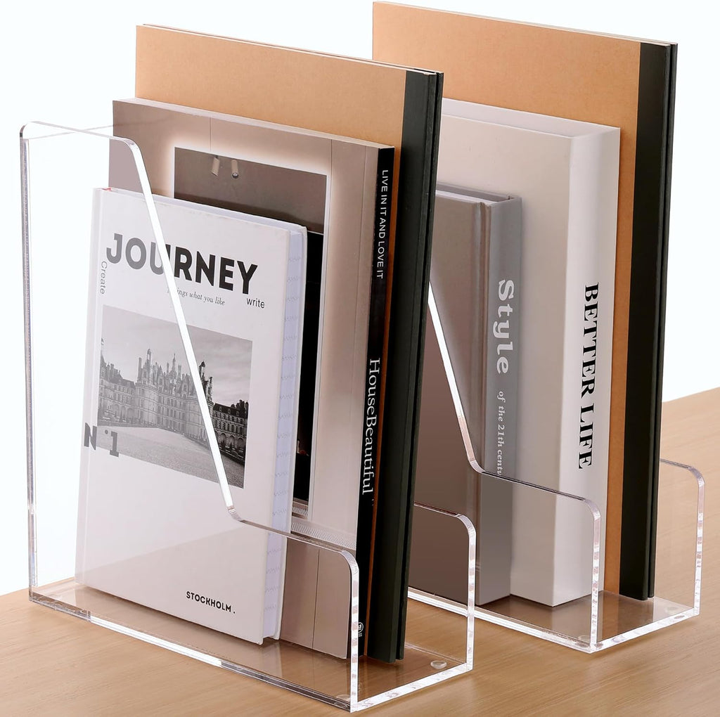 SANRUI Acrylic Magazine File Holders, Classroom Organization and Storage