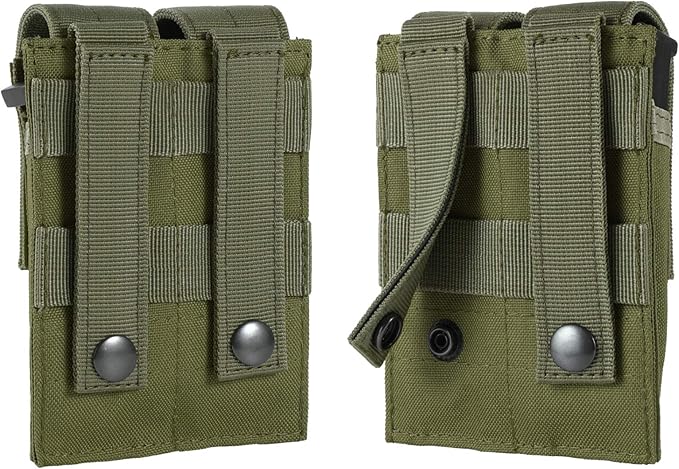 Tactical Single/Double Pistol Mag Pouch Outdoor Molle Open-Top Magazine Pouch - Image 3