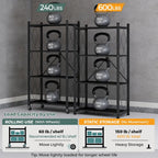 deanic 4 tier foldable storage shelves with wheels, view 11