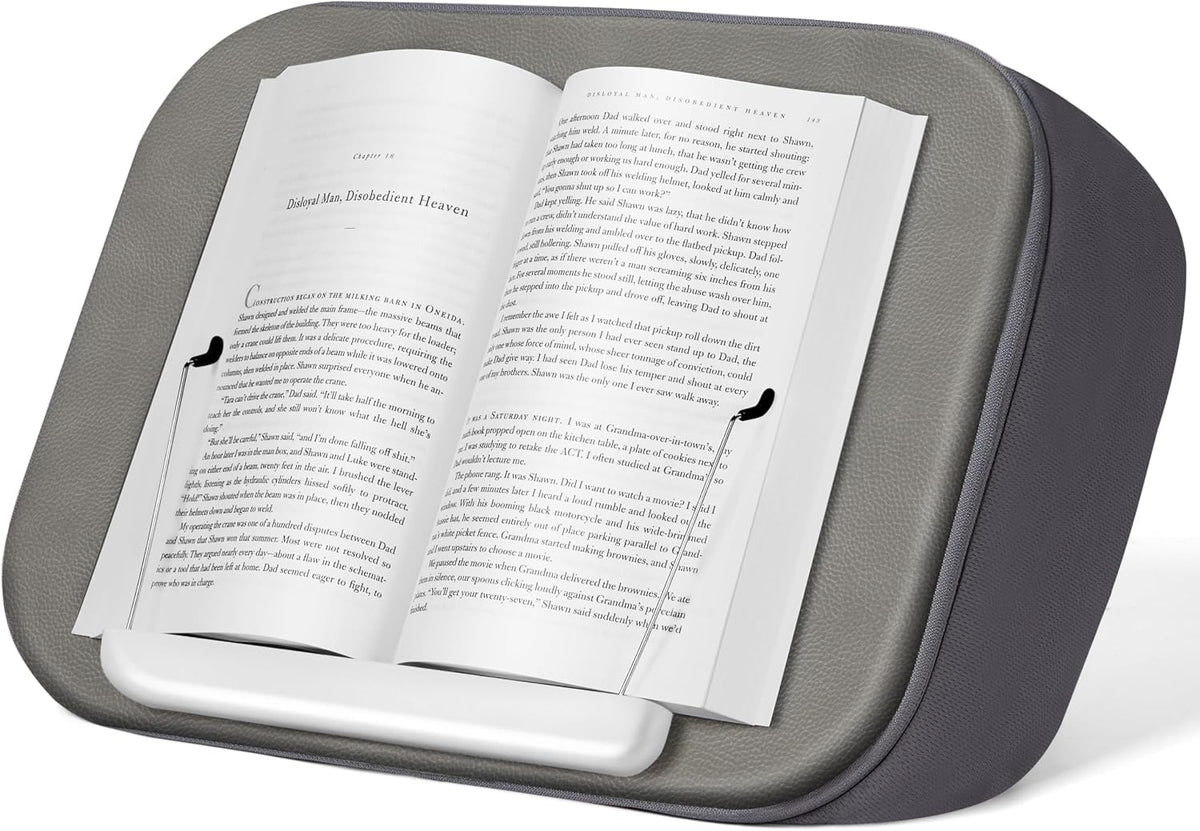 InnoGear Lap Beanbag Book Pillow Stand for Hands Free Reading in Bed Sofa