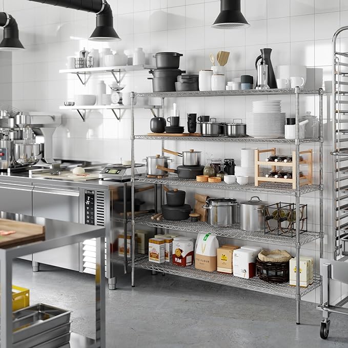 Regal Altair 18" Deep x 60" Wide x 64" Height Wire Shelving Kit | 5-Tier | NSF - Image 6