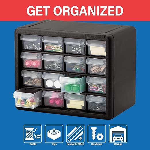 Akro-Mils 16-Drawer Plastic Drawer Storage Cabinet - Image 4