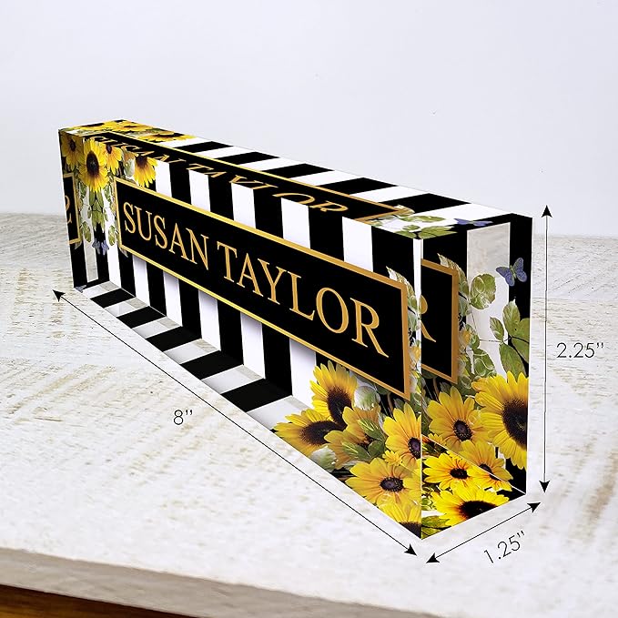 Artblox Office Desk Name Plate Personalized | Custom Name Plates on Acrylic - Image 2