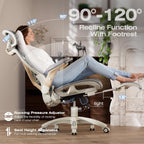 elabest x100 ergonomic mesh office chair with footrest on a desk or shelf