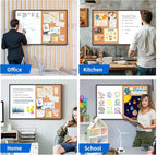 Magnetic White Board and Cork Board Combo, 36 X 24 inches Whiteboard Bulletin - Image 6