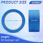Oleitodh 12 Rolls Blue Painters Tape Bulk 2 inch x 660 Yards, Painters Masking - Image 2
