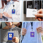 50 Pcs Vertical Plastic Badge Holder, Id Badge Holder Id Card Name Tag Holders - Image 4