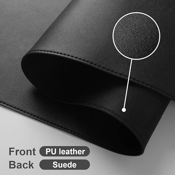 DAWNTREES Laptop Mat for Desk, PU Leather Desk Protector Pad, Non Slip - Image 3