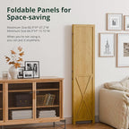 Cozy Castle Wood Room Divider, 3 Panel 66.9 Inch Privacy Screen, Folding Wall - Image 3