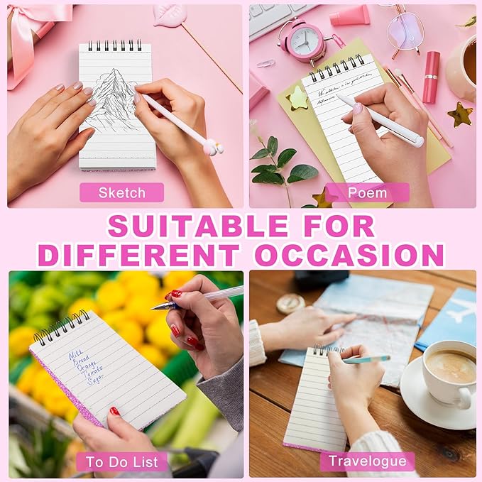 Tenceur 6 Pcs Pocket Notebook Bulk Small 3x5 Inch Spiral Notepads Mini Top - Image 5