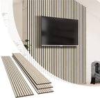 Olanglab Wood Slat Wall Panels 4 Pack, Wooden Acoustic Wall Panels, 94.5"x12.6" by Olanglab