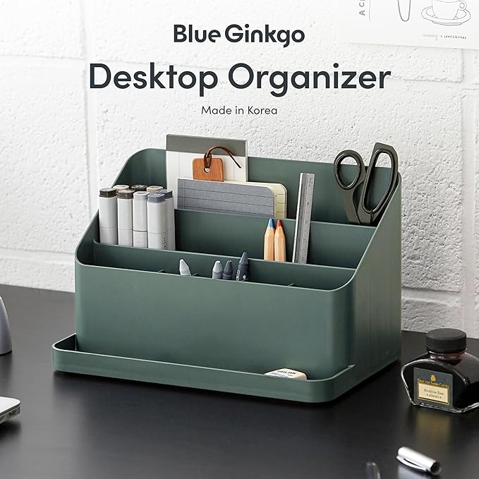BLUE GINKGO Desk Organizer – Korean-Made Office Storage - Image 2