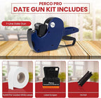 Perco Pro 1 Line Date Label Gun Kit, Includes 8 Digits Date Gun Labeler - Image 2