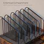 Y YOMA Wooden Desk Organizer, 4-Tier Mesh Desk Organizer - Image 5
