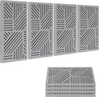 BUBOS 4 Pack Thickened Acoustic Panels, 23.6''x11.8'' Self-Adhesive Sound by BUBOS