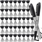Thenshop 160 Pack Black Permanent Markers Bulk by Thenshop