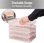 Mind Reader Stackable Paper Tray, Desktop Organizer, File Storage, Metal Mesh - Image 4