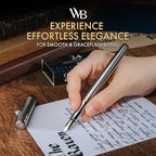 Wordsworth & Black Fountain Pen Set, Broad Nib, Includes 24 Pack Ink Cartridges - Image 2