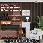 Avana Modern Acoustic Wood Wall Panels – 47.2 x 12.6 Inch Smoke Oak Acoustic - Image 4