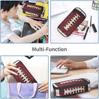 HKHEHOP American Football Ball Vintage Theme Pencil Case Storage Pencil Pouch - Image 8