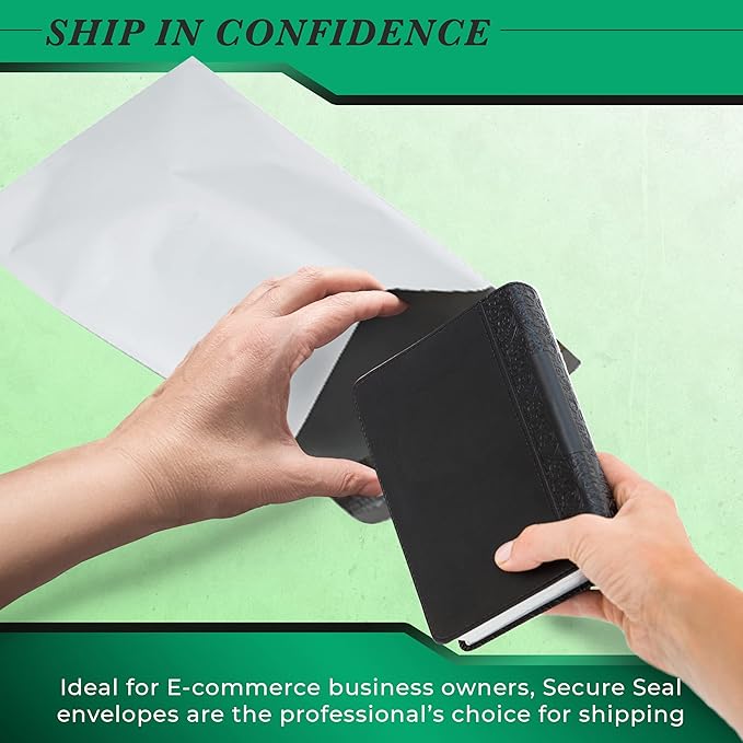 300 Pack Secure Seal White Poly Mailers Shipping Bags - Image 2