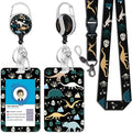 Cute Dinosaur Lanyards for Id Badges, Retractable ID Badge Holder by Giancomics