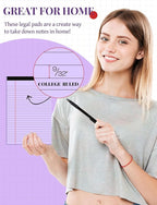 7pcs Small Legal Pads 5x8 Note Pads Purple Notepad College Ruled Notepad 5x8 - Image 4