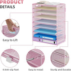Marbrasse Paper Organizer Letter Tray, 9 Tier Mesh File Organizer - Image 3