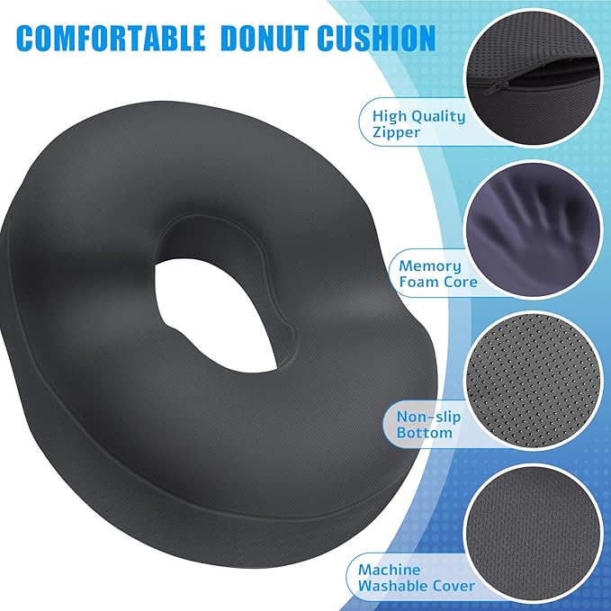 BlissTrends Donut Pillow Seat Cushion, Donut Chair Cushions - Image 3